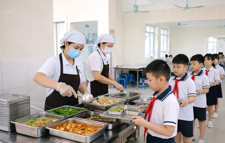Tăng cường bảo đảm an toàn thực phẩm trong cơ sở giáo dục. Ảnh; VGP
