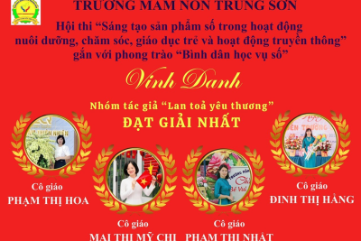 LAN TỎA SÁNG TẠO SỐ NHỮNG DẤU ẤN TÍCH CỰC ĐẾN TỪ HỘI THI TẠI TRƯỜNG MẦM NON TRUNG SƠN