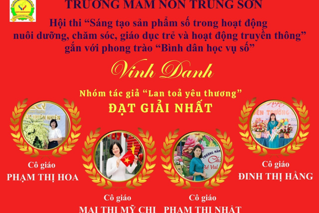 LAN TỎA SÁNG TẠO SỐ NHỮNG DẤU ẤN TÍCH CỰC ĐẾN TỪ HỘI THI TẠI TRƯỜNG MẦM NON TRUNG SƠN