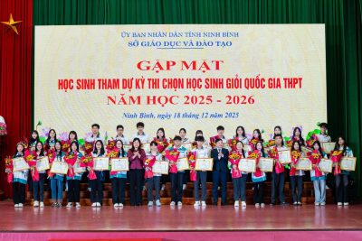 Ninh Bình đứng thứ 2 toàn quốc tại Kỳ thi chọn học sinh giỏi quốc gia trung học phổ thông năm học 2025-2026