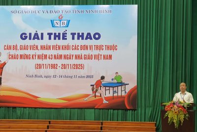 Khai mạc giải thể thao khối các đơn vị trực thuộc sở GDĐT tỉnh Ninh Bình năm 2025:  Ngày hội của sức khỏe, niềm vui, khát vọng cống hiến
