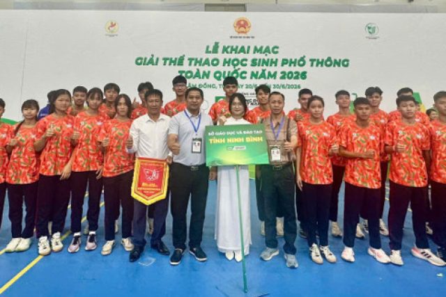 Đoàn học sinh phổ thông tỉnh Ninh Bình giành 39 huy chương tại Giải Thể thao học sinh phổ thông toàn quốc năm 2026