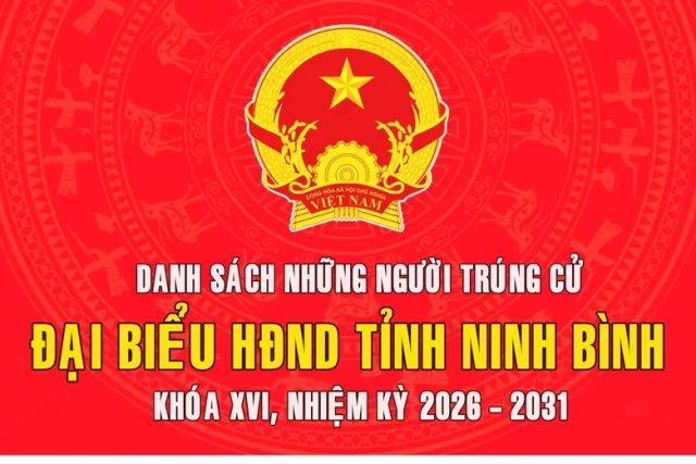 Danh sách những người trúng cử đại biểu HĐND tỉnh khoá XVI, nhiệm kỳ 2026-2031