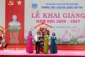 Đồng chí Phó Chủ tịch Quốc hội Nguyễn Thị Thanh và đồng chí Bí thư Tỉnh ủy Trần Huy Tuấn dự khai giảng năm học mới tại điểm cầu Trường THPT chuyên Lương Văn Tụy