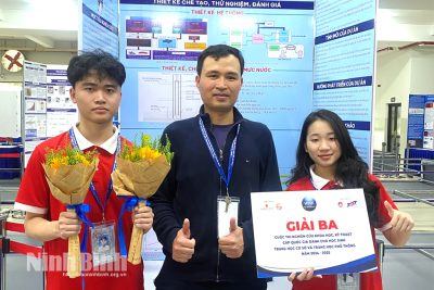 Dự án KHKT của học sinh Trường THPT Hoa Lư A đoạt giải Ba quốc gia