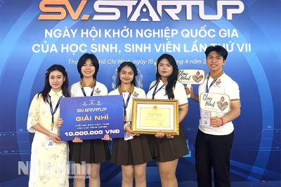 Học sinh Ninh Bình đoạt giải Nhì tại Ngày hội khởi nghiệp quốc gia của học sinh, sinh viên lần thứ VII